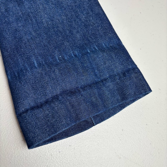 Vintage Denim Coat Duster Long Jacket with Corduroy Collar - Picture 7 of 9